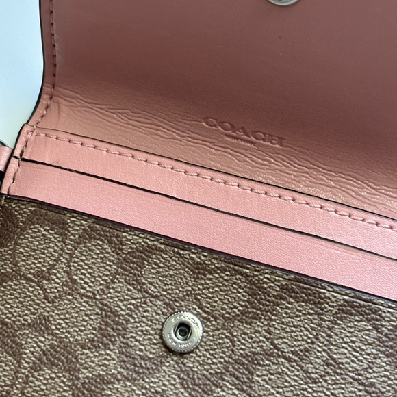 Coach Pink and Brown Wristlet with Strawberry Print - Picture 4 of 10